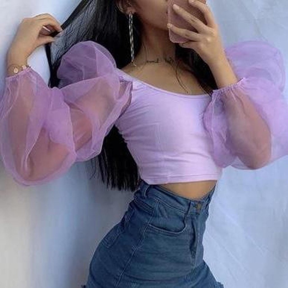 Purple Puff top